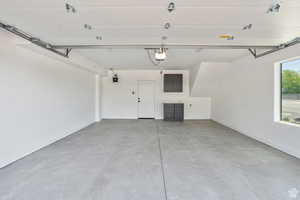 Garage with baseboards