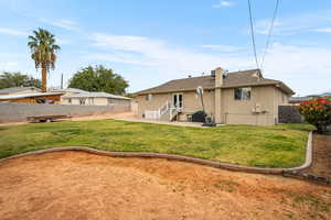 Back of house featuring a patio, stucco siding, a fenced backyard, and roof with shingles