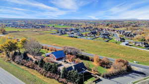Aerial view of residential area