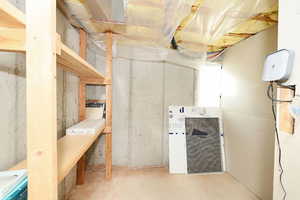 View of unfinished below grade area