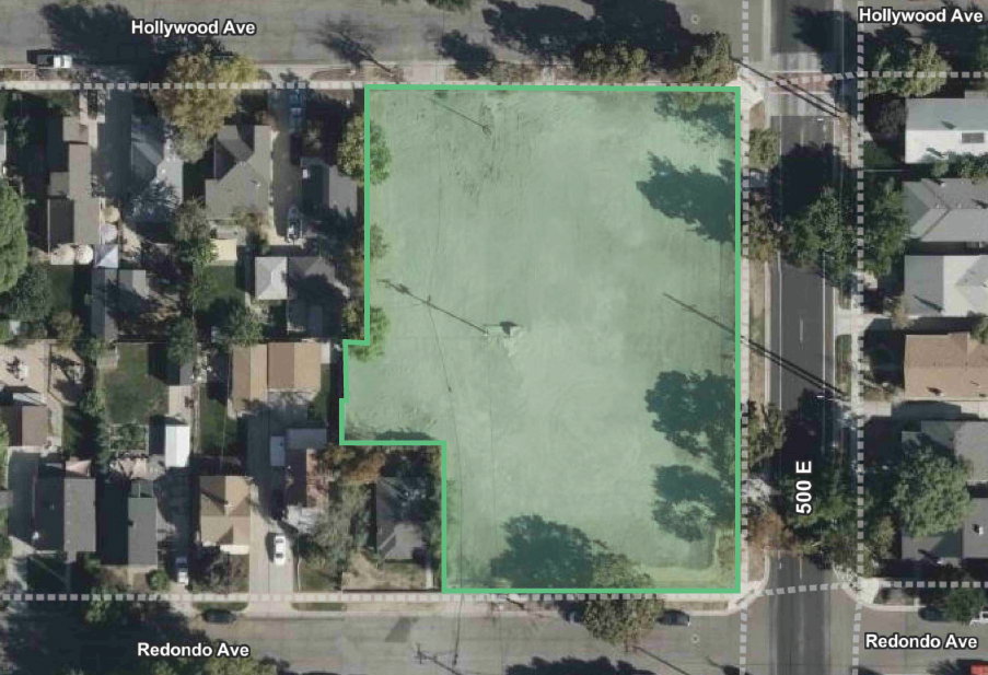 Map / location with property parcel outlined