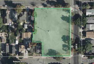 Map / location with property parcel outlined