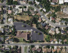Aerial view of property's location