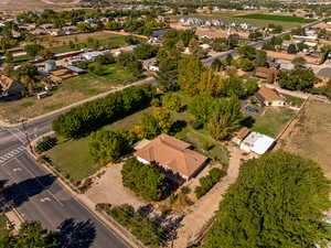 Aerial view of residential area