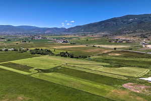 Mountain view with rural landscape
