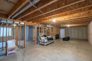 View of below grade area