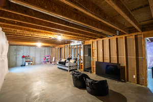 View of unfinished below grade area