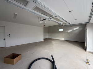 Garage with baseboards