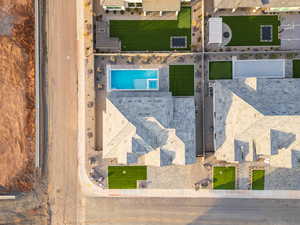Bird's eye view of a pool