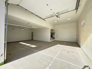 Garage with water heater