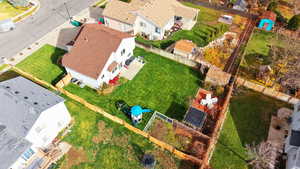 Aerial view of residential area