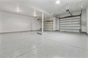 Garage with baseboards