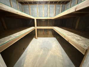 Storage room with a sauna