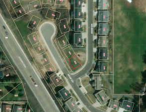 Aerial overview of property's location