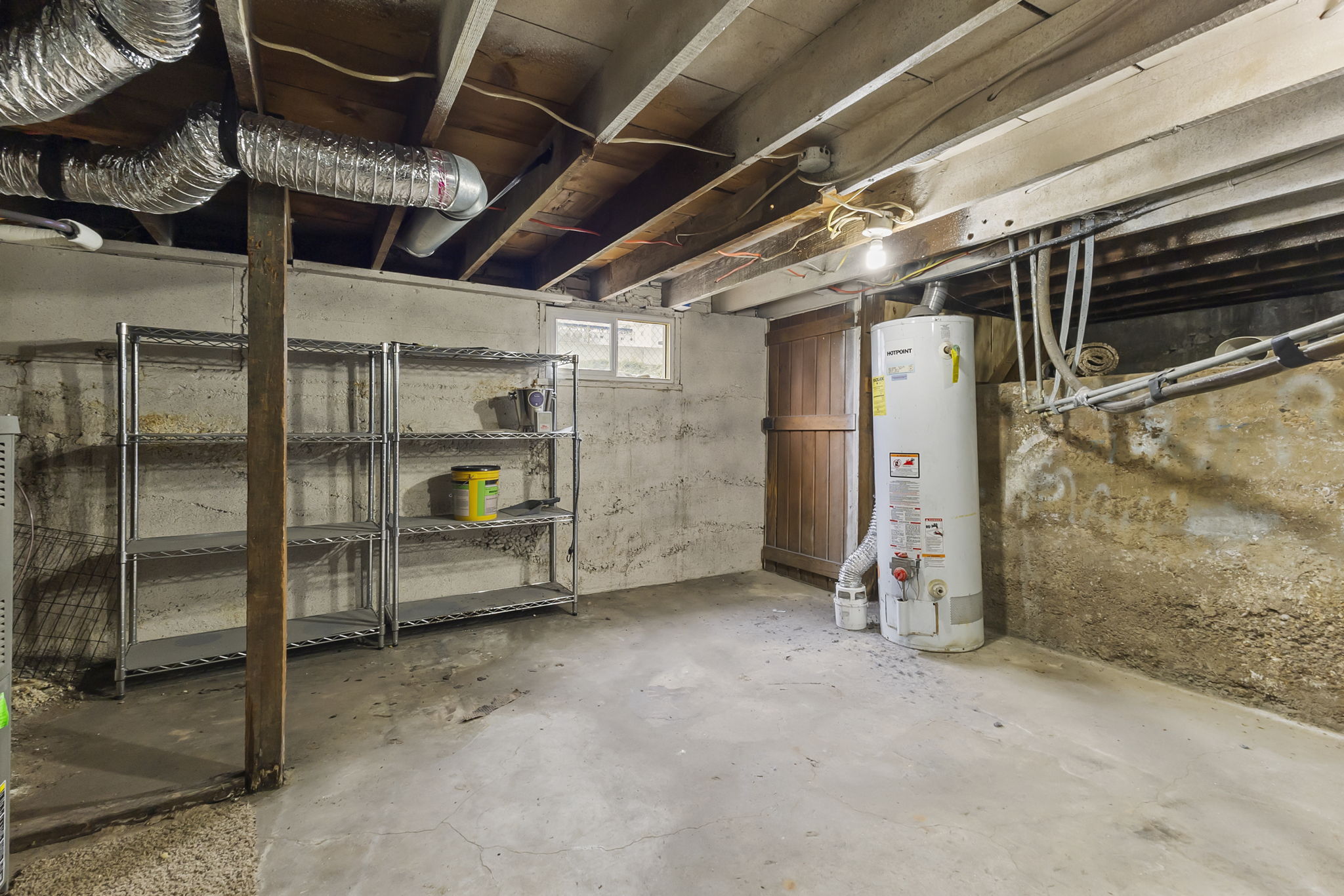 Below grade area with gas water heater