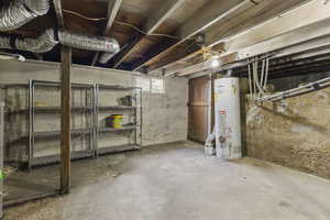 Below grade area with gas water heater