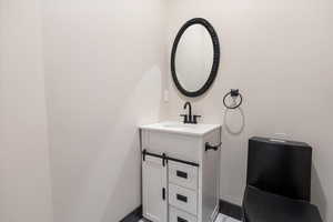 Half bath with vanity