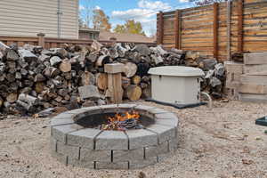 Fire pit & full home backup power unit.