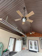 21x30 rear patio with full length heating and ceiling fan