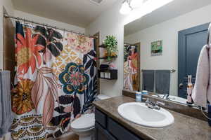 2nd floor hall bathroom with tub/shower combo.