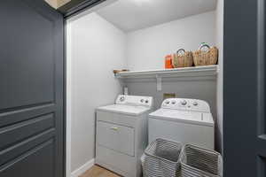2nd floor laundry area. Washer and dryer are included.