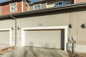 2 car garage with extra height and opener.