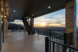 Lower deck with view of valley and surrounding mountains
