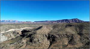 View of mountain background with a desert landscape