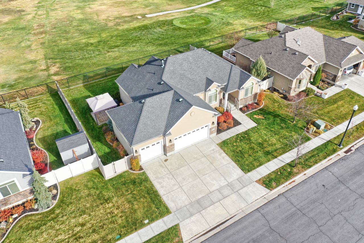 Drone / aerial  view showing backs to the Cranefield Golf Course