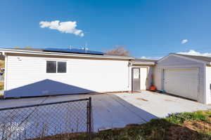 Garage with solar panels