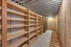 Storage area under porch