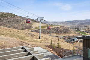 View of yard with a mountain view