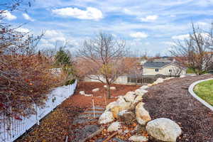 View of property exterior featuring a fenced backyard