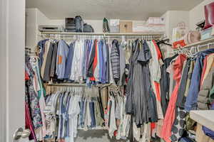 Walk in closet with carpet