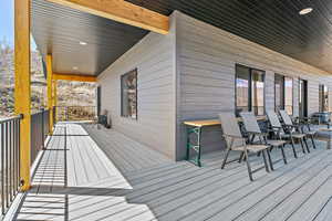 View of wooden deck