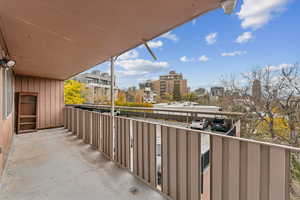 Balcony with a city view