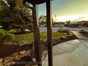 Yard at dusk with a yard