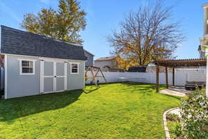 Park-like, fully fenced backyard