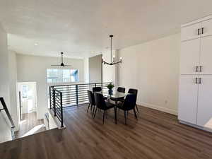 Dining room sits just above the living room.