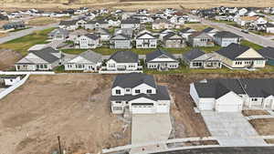 Aerial view of residential area