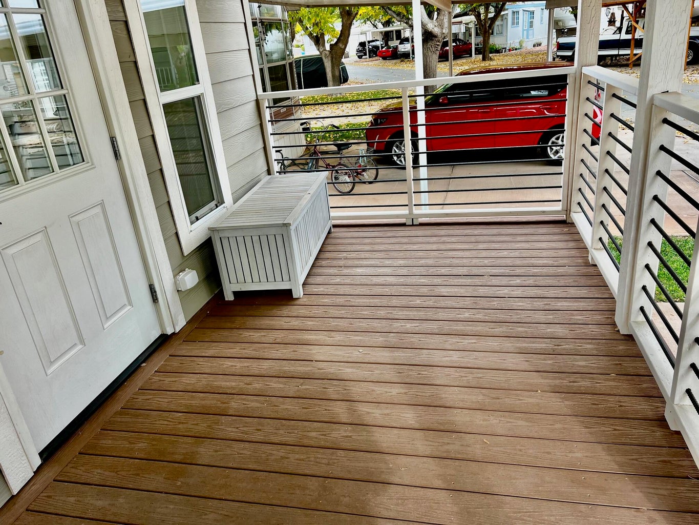 View of wooden terrace