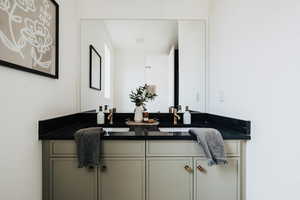 Bathroom featuring vanity