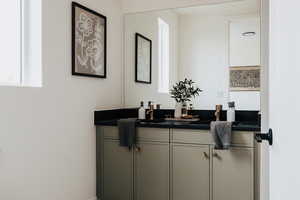 Bathroom featuring vanity