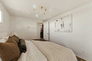 Bedroom with baseboards