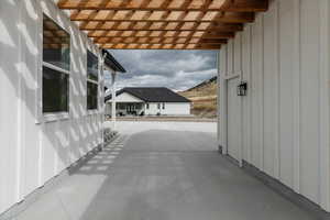 View of patio / terrace with a pergola