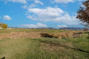 View of mountain background with rural landscape