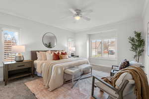 Large master bedroom with lots of natural light