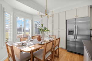 Large dining space in kitchen
