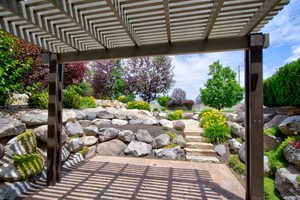 View of patio / terrace with a pergola