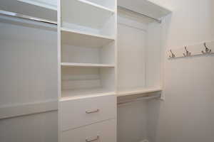 View of walk in closet
